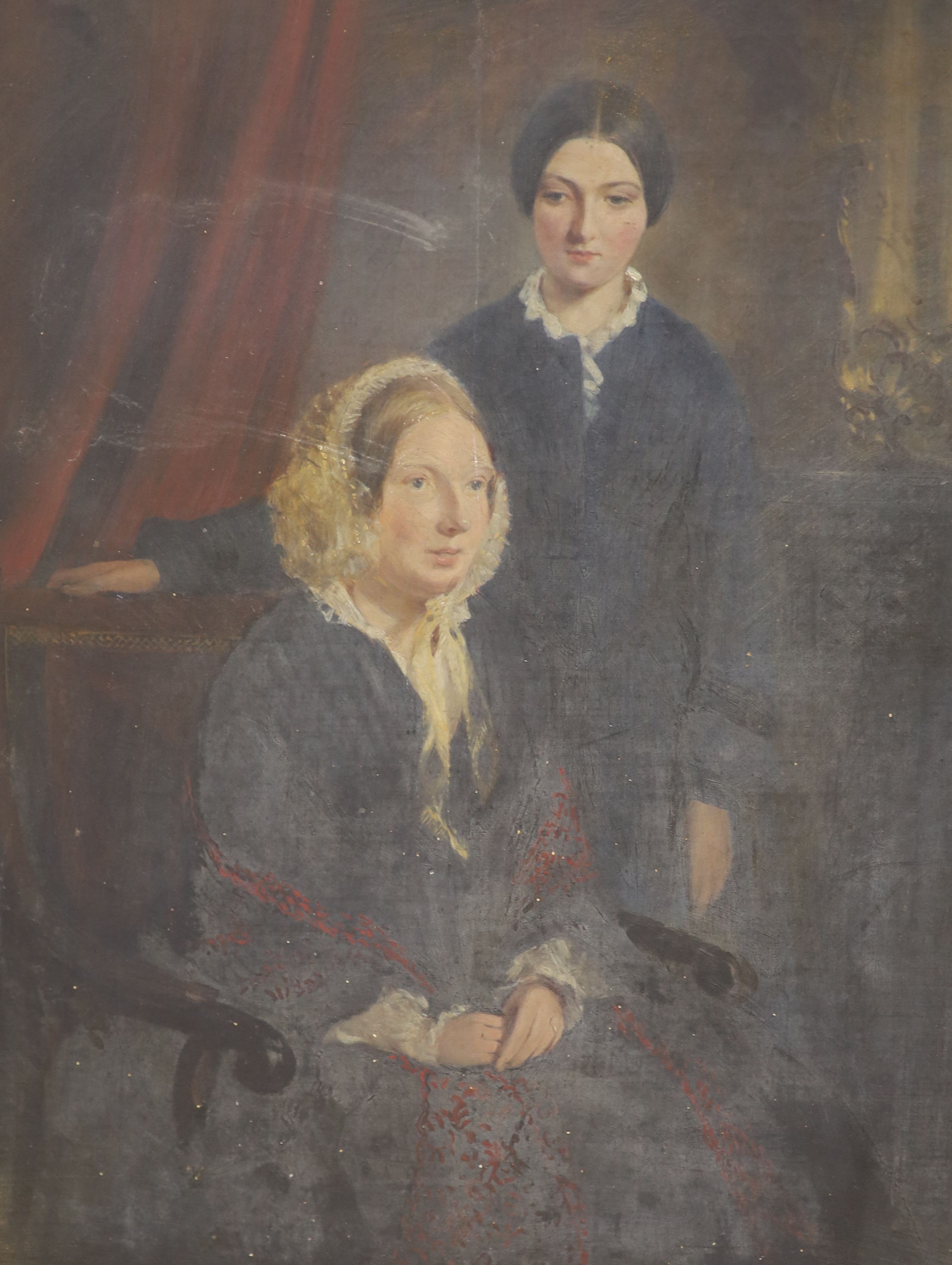 Robert C Leslie, a pair of portraits, oil on canvas, 44 x 34cm